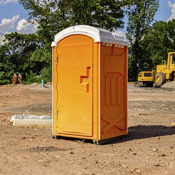 how often are the portable restrooms cleaned and serviced during a rental period in Hartland MI